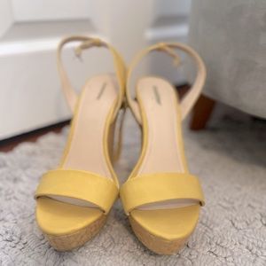 Summery yellow heels